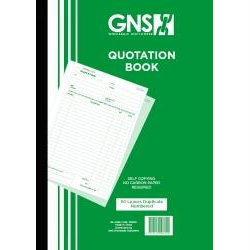 QUOTE BOOK GNS 9600 A4 DUPLICATE CARBONLESS 50LF