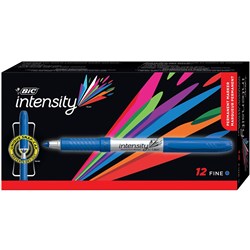 Bic Intensity Permanent Marker Fine Blue Box Of 12 