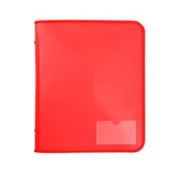 Marbig Zipper Binder With Tech Case A4 2D Ring 25mm Red 