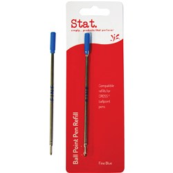 Stat Ballpoint Pen Refill Cross Compatible Fine  Blue