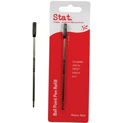 Stat Ballpoint Pen Refill Cross Compatible Medium BUY 10 FOR A Pack Black