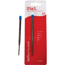 Stat Ballpoint Pen Refill Parker Compatible Fine  BUY 10 FOR A Pack Blue