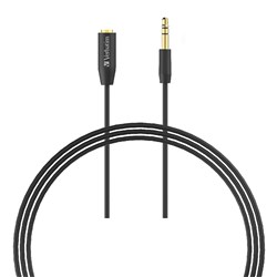 Verbatim 3.5mm Auxiliary Audio Extension Cable 3 Metre Black 