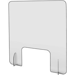 Sylex Lookout Sneezeguard  Large Acrylic With Feet 800W x 1000mmH Clear 