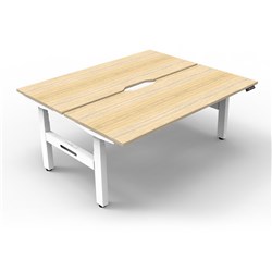 Rapidline BOOST+ Back to Back Workstation 2 Person 1500W x 1500D x 1270mmH Oak/White
