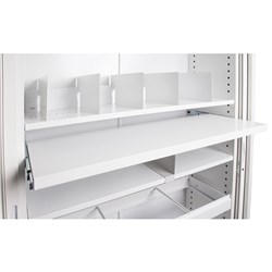 Rapidline Go Steel Tambour  Accessory Pull Out File Shelf 739W x 390D x 35mmH White