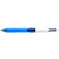 Bic 4 Colour Ballpoint Pen Retractable Medium 1mm Grip Barrel 