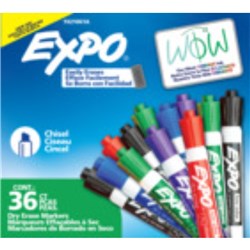 Expo Dry Erase Whiteboard Marker Chisel Tip Assorted Assorted Box of 36
