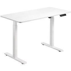 Ergovida Electric Sit-Stand Desk 1200W x 600D x 710-1190mmH White Legs with White Desk Top