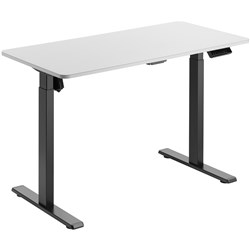 Ergovida Electric Sit-Stand Desk 1200W x 600D x 710-1190mmH Black Legs with White Desk Top