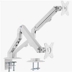 Ergovida EMA45-C24W Minimalist Spring Assisted Aluminium Dual Monitor Arm White EMA45-C24W