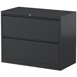 Steelco Lateral Filing Cabinet 2 Drawer 915W x 463D x 710mmH Graphite Ripple