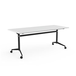 OLG Uni Flip Table 1500W x 750D x 720mmH White Top Black Frame