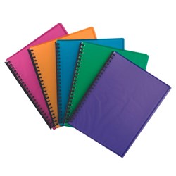 Olympic Display Books A4 20 Pocket Ice Assorted Colours buy 20 for a Pack