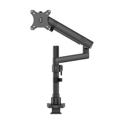Ergovida Heavy Duty EMA84-C12PB Spring Single Monitor Arm Black 