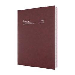Collins Appointment Diary 2026 Early Edition A4 2 Pages To Day Burgundy