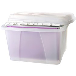 Crystalfile Porta Box 32L With 10 Suspension Files Clear 8008414
