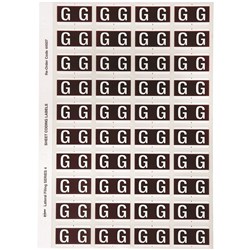 Avery Alphabet Coding Label G Side Tab 25x42mm Brown Pack Of 240
