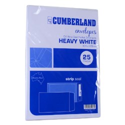 Cumberland Plain Envelope Pocket C4 229 x 324mm Strip Seal White Pack Of 25