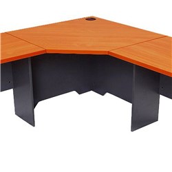 Rapidline Rapid Worker Corner Workstation Unit 900W x 900W x 600mmD Cherry And Ironstone