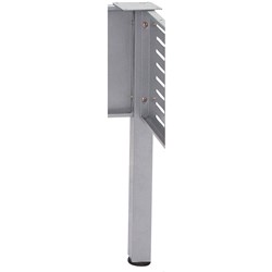 CORNER POLE RAPID SPAN BRUSHED SILVER