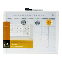 QUARTET BASICS GRAY CALENDAR Magnetic 280x360mm 