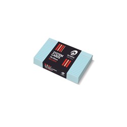Olympic System Cards 75 x 125mm Ruled Blue Pack Of 100 