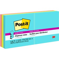 Post-It R330-6SSMIA Super Sticky Notes 76mmx76mm Pop Up Neons Miami Pack of 6 