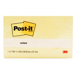Post-It 655-1CY Notes 76 x 127mm Yellow 100 Sheets 