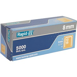 RAPID 13/8 STAPLES 8mm Box of 5000