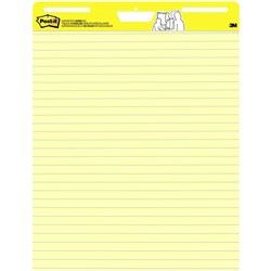 Post-It 561 Easel Pad Self Stick 635 x 762mm Lined Yellow  