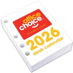 Office Choice Desk Calendar Refill 102 x 76mm Day To Page Side Opening