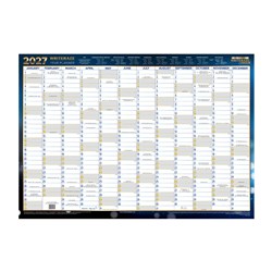 Collins Writeraze Dated Wall Planner 700 x 1000mm Unframed Blue