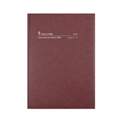 Collins Appointment Diary A4 2 Pages to a Day Burgundy 144F.P78