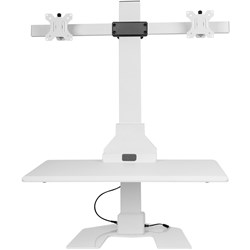 Ergovida EDT10-T02W Electric Desktop Sit-Stand Dual Monitor Riser White