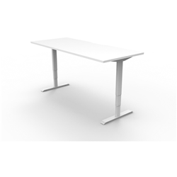 Electric Height Adjustable Desk 1200L White Top White Frame LYPTA