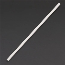 Fiesta Compostable Paper Straws White 6mm Pack 250 DE925
