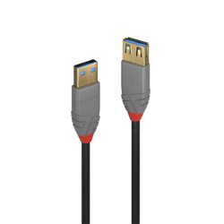 Lindy 0.5m USB-A 3.0 Extension Cable - Anthra Line