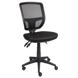 CHAIR TASK LILY BLACK NO ARMS