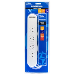 The Brute Power Co.  Adaptor - 1 Socket + 4 USB Ports